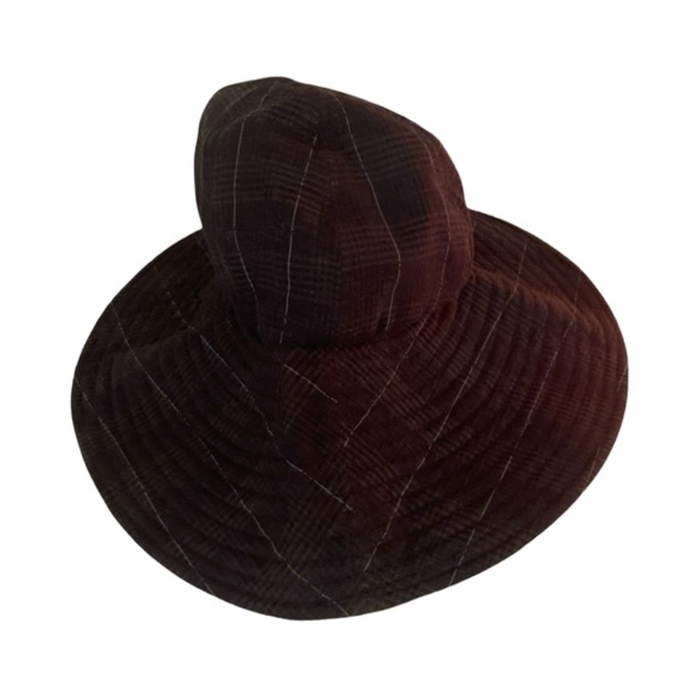 Brooks Brothers Navy Plaid Hat - S/M navy gray tan , cotton NWOT